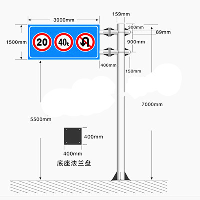 交通标志牌立杆f杆监控杆灯杆高速公路杆标志牌道路限速牌禁令牌