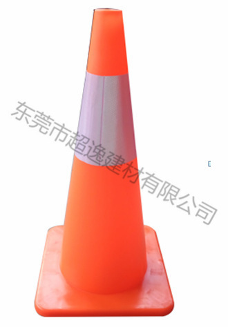 软质橙色PVC路锥（全新料）反光雪糕筒安全锥、质软路锥防撞路障