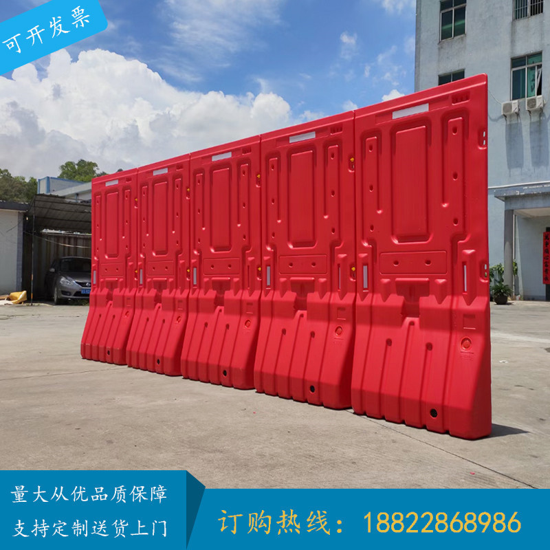 全新料塑料水马隔离墩防撞桶1.8米围挡市政红色交通施工防护围栏