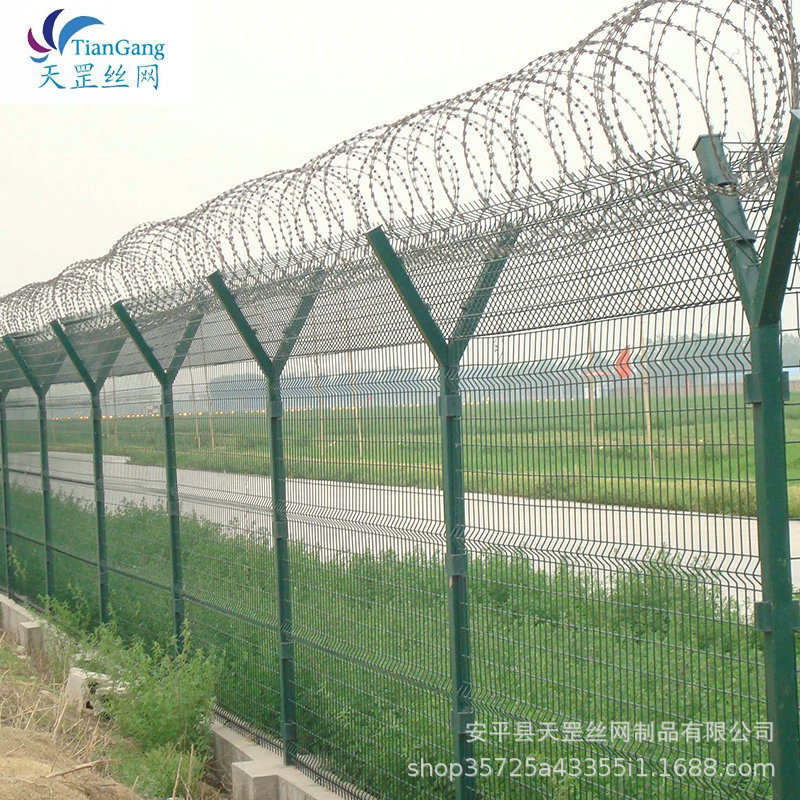 监狱护栏网Y型柱护栏监狱防护网防爬安全围栏看守所隔离钢网墙