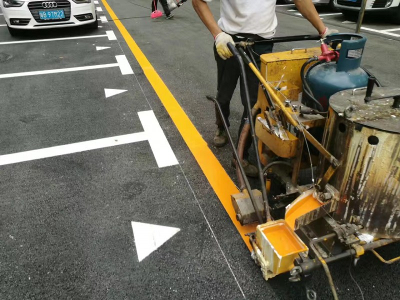 深圳东莞专业道路停车场热熔划线 厂区车间标线