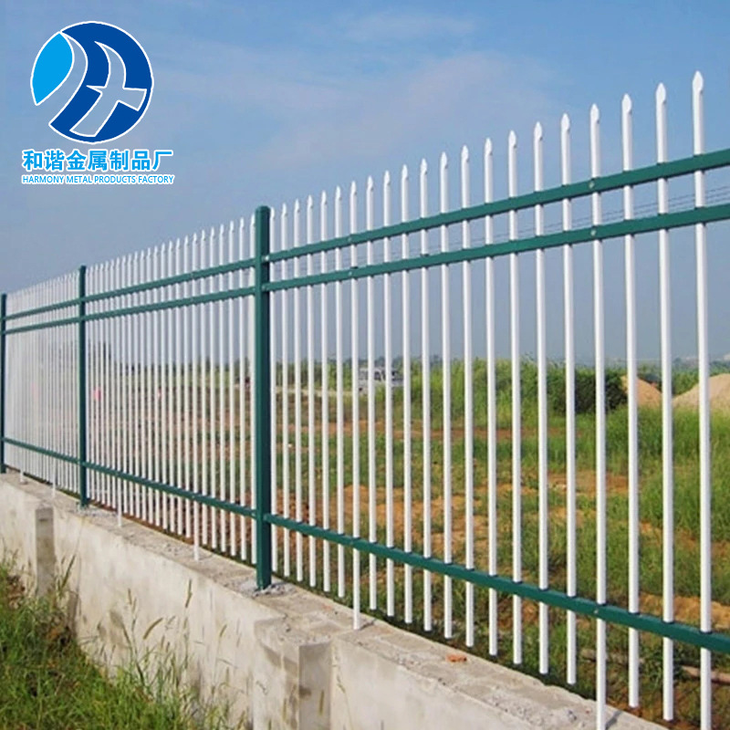 学校庭院铁艺围墙锌钢栅栏厂家 别墅防护锌钢围栏质量好可定制