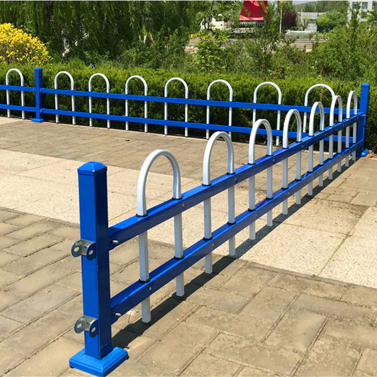 喷塑锌钢草坪花圃围栏 绿色草坪护栏 市政园林河道公园锌钢护栏
