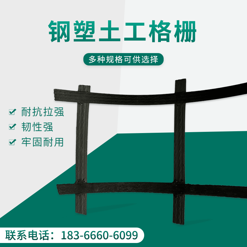 厂家现货供应路基加固双向土工隔栅黑色强度高钢塑土工格栅