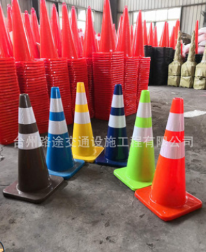 出口100cm高PE材质路锥橡胶底5kgpvc橡胶路锥橡胶路锥