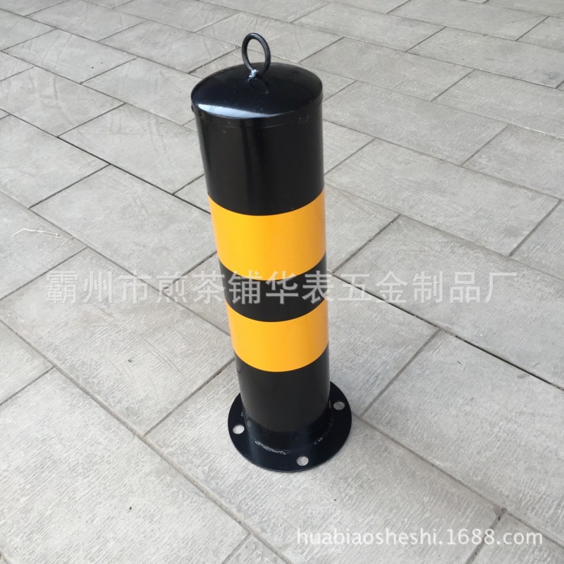 固定加厚活动路桩 钢管立柱警示柱 可活动立柱 隔离路桩 防撞柱