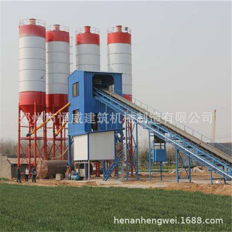 大型自动HZS120混凝土搅拌站 粉煤灰搅拌楼 商品混泥土搅拌站