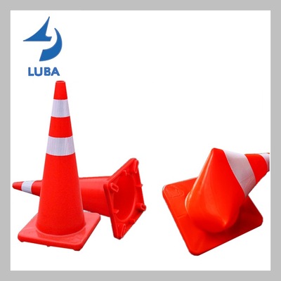 厂家直销 欧美50cm橡胶路锥 反光锥 路障锥 折叠路锥 交通设施