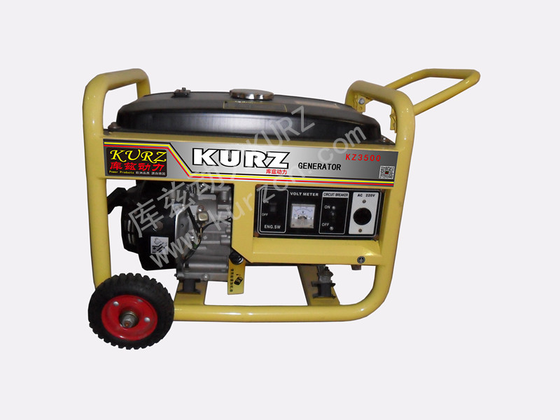 上海库兹2KW家用220V单相小型应急汽油发电机 低油耗便携移动方便