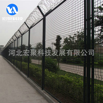 Y型立柱机场隔离护栏网 监狱框架喷塑护栏 看守所防攀爬护栏