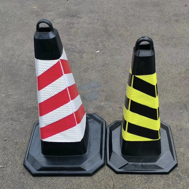 70cm橡胶路锥反光锥圆锥 90cm雪糕筒隔离锥高速施工专用厂家直销