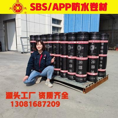 厂家直销sbs改性沥青防水卷材4mm国标聚酯胎 sbs防水卷材屋面屋顶