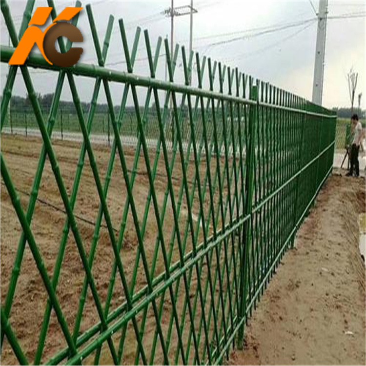 园艺草坪仿竹节栅栏 景观园林不锈钢仿竹护栏