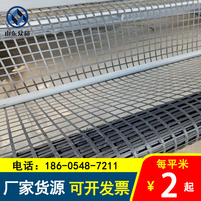 厂家现货 钢塑复合双向土工格栅加筋 地基加固路面钢塑土工格栅