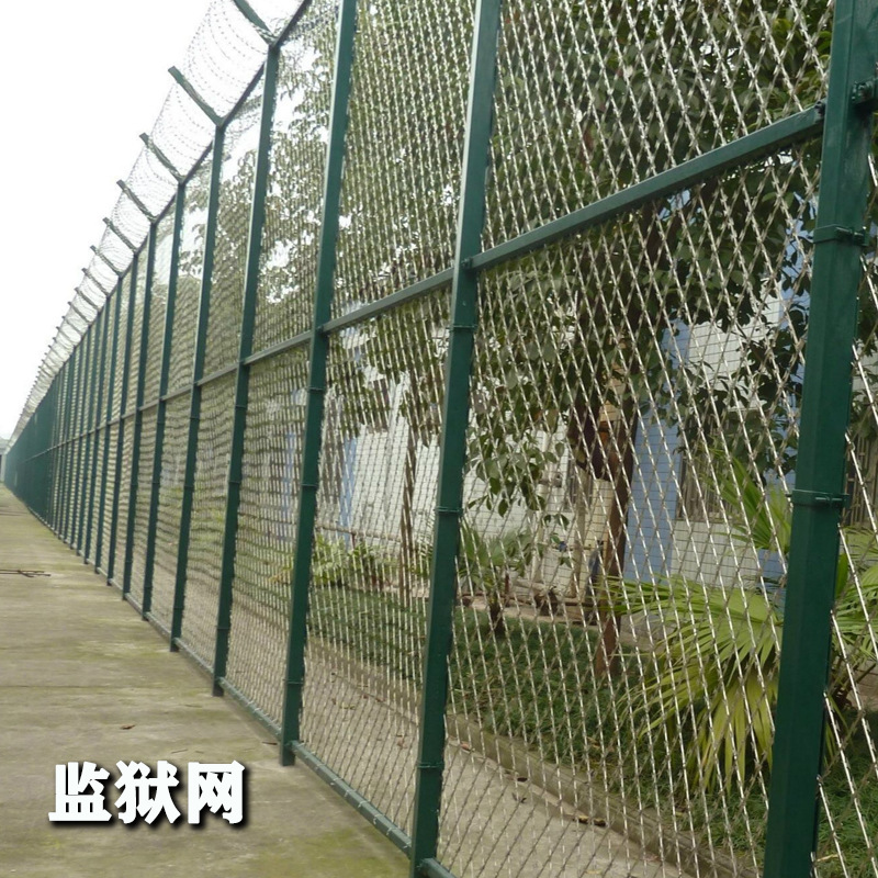刀片刺网焊接菱形孔 边防监狱防护网 镀锌刺刀网片 防爬刺铁丝网