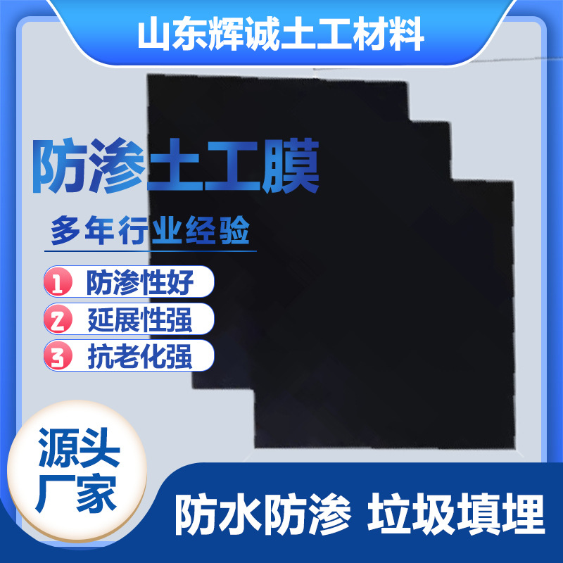 厂家供应沼气池鱼塘水产养殖防渗土工膜矿业废渣隧道用防渗土工膜