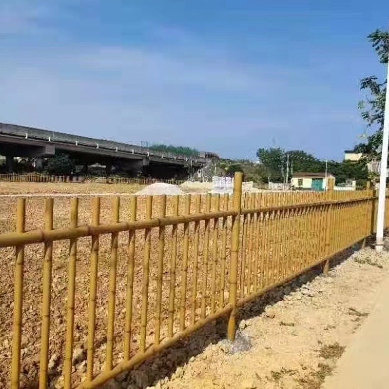 仿竹护栏绿色竹节式围栏庭院篱笆栅栏景区绿化围栏_供应产品_安平县策