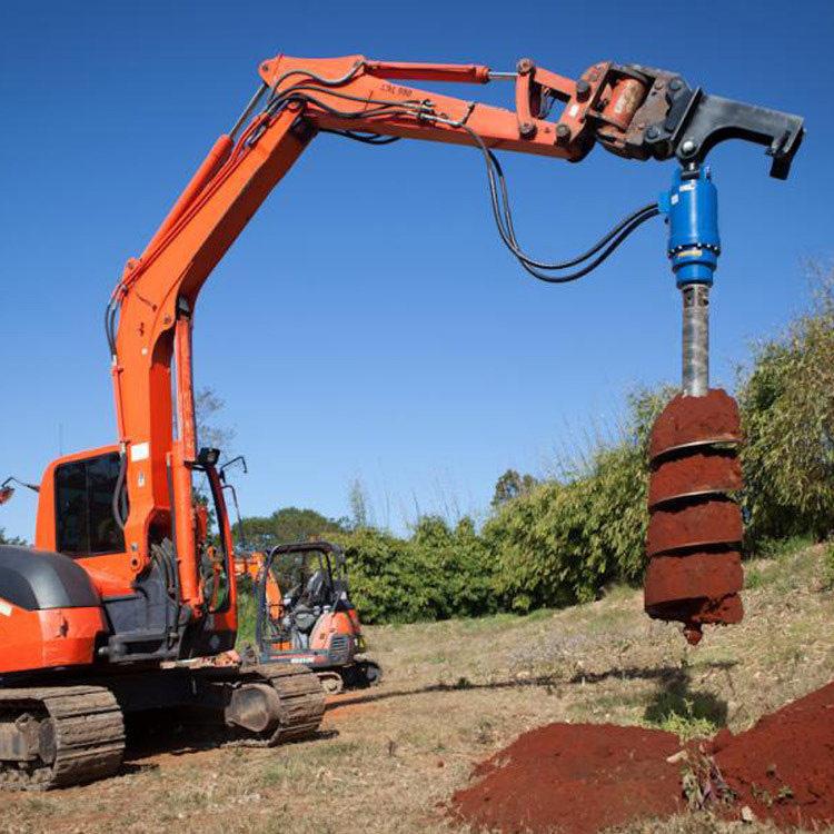 6-8吨小挖机改装螺旋钻机挖改光伏打桩机房屋基坑大孔径挖坑机