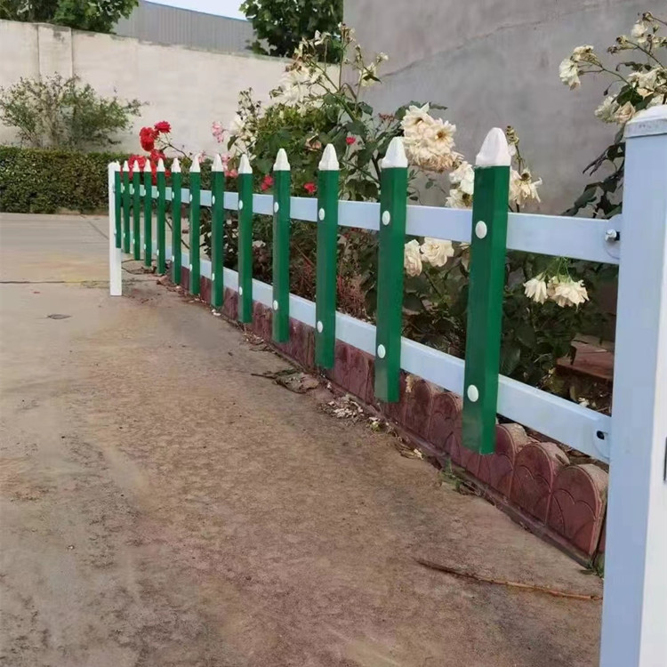 绿化防护栏公园花园栅栏塑钢喷塑草坪花池铁艺围栏室外隔离防护栏