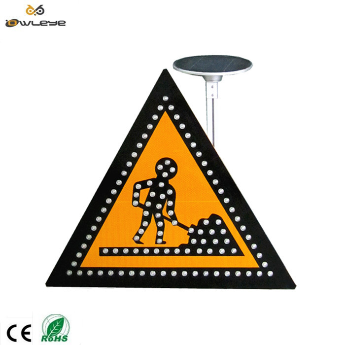 LED道路施工警告标牌，太阳能标志，全新薄型设计