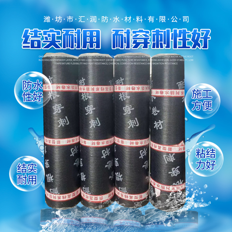 种植屋面阻根防水卷材 热熔建筑表面耐根穿刺防水卷材 隧道用