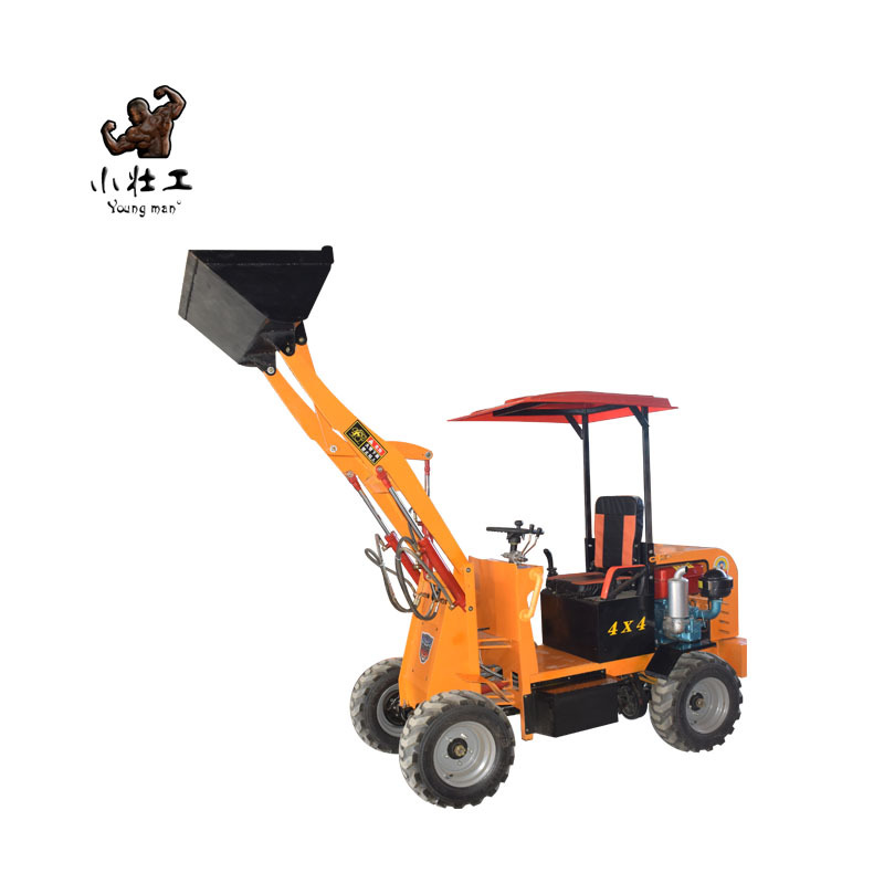 小壮工室内外工作自动挡杆操作单缸柴油铲车 养殖场小型装载机