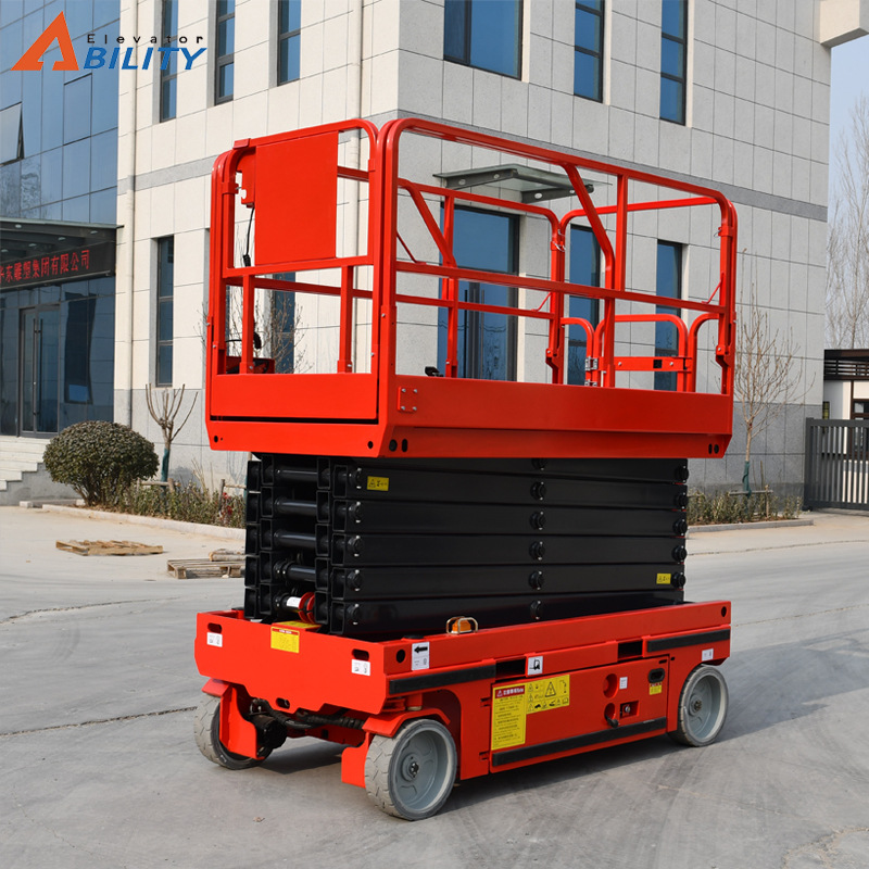 工厂定制移动升降机 工厂仓库搬运移动高空作业液压式移动升降机