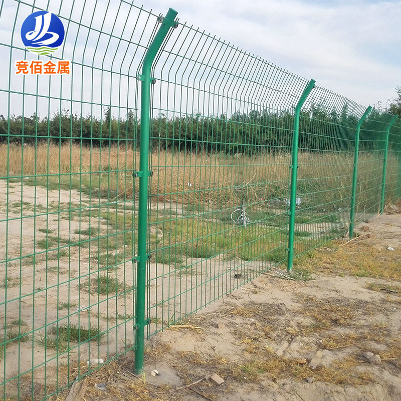 定制双边丝护栏网公路两侧安全防护网绿色折弯养殖围栏网