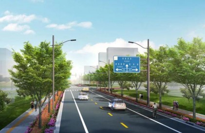 川沙城东建三条道路